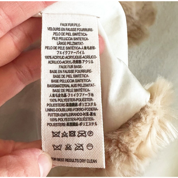 Free People Swingy Faux Fur Coat Medium Oversized Retro 70s Lined Warm Boho - Picture 5 of 8